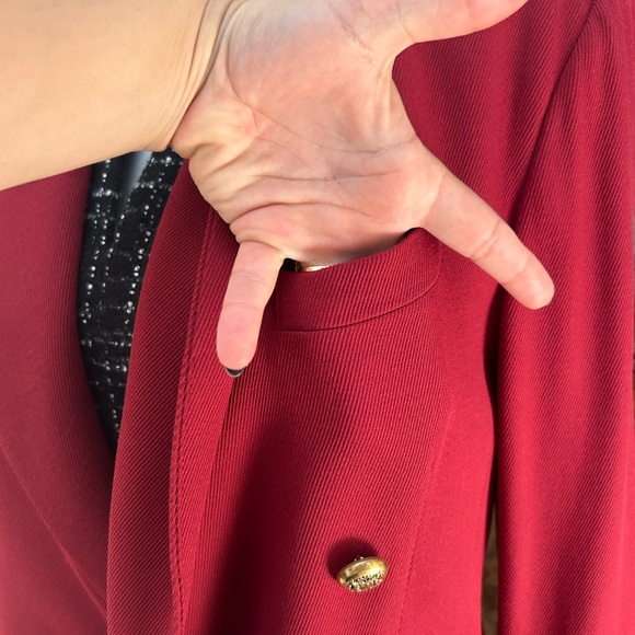 Vintage Dark Cherry Blazer - Picture 2 of 6